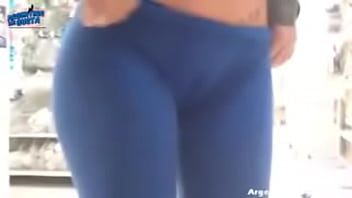 Amazing perfect round and big ass at the market