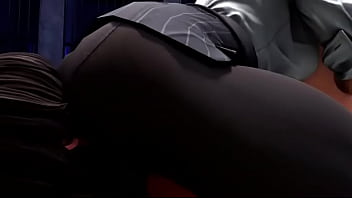 Street fighter li sitting on sakura's face