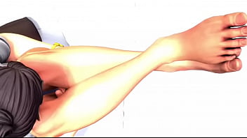 Street fighter li sitting on sakura's face