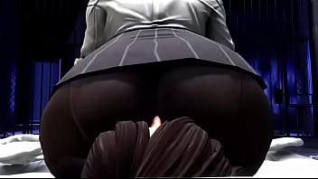 Street fighter li sitting on sakura's face