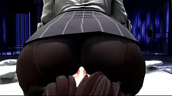 Street fighter li sitting on sakura's face