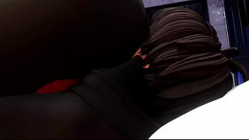 Street fighter li sitting on sakura's face