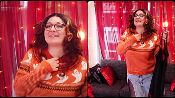 Try on see through transparent dress and shiny pantyhose arya grander