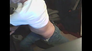 T Shirt Up Twisting On Stool thumbnail