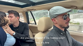 Busty brunette lulita star gets double teamed by her husband jimmy bud and uber driver valentino roca