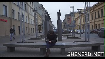 Shoving teenie in glasses