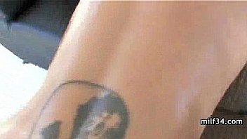 Horny big tit blonde milf nails a stud