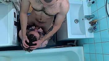 We finally clean our bath and after that she got her favorite dick and fucked like a meat