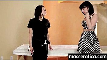 Gorgeous masseuse explores the body of a sexy lesbian beauty 26