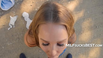 Athena anderson deepthroats on a hike