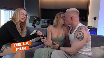 Young couple came to the casting bella mur webcam school