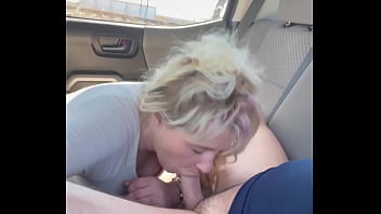 Streetwalker takes a load in her mouth after deepthroating a paying customer bareback