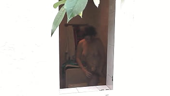 Naked in public outside neighbour guy is watching how my sexy wife take shower outdoor milf mature in bathroom public nudity handjob outdoors natural tits pussy wet pussy ass big ass solo