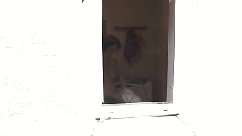 Naked in public outside neighbour guy is watching how my sexy wife take shower outdoor milf mature in bathroom public nudity handjob outdoors natural tits pussy wet pussy ass big ass solo