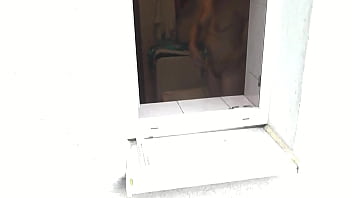 Naked in public outside neighbour guy is watching how my sexy wife take shower outdoor milf mature in bathroom public nudity handjob outdoors natural tits pussy wet pussy ass big ass solo