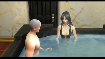 L'amour dans le jacuzzi avec une jolie japonaise