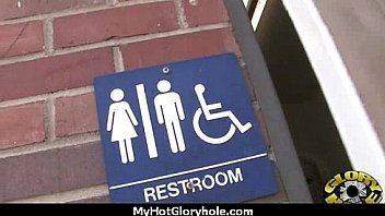 I sneak black bj as i fuck husband thrue gloryhole 10