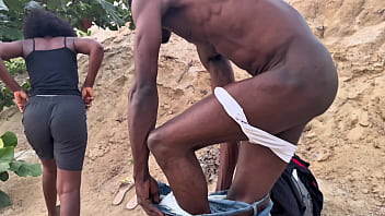 I sat down with my pussy and i groaned loudly on this bastard's dick on a deserted beach in front of the corninh