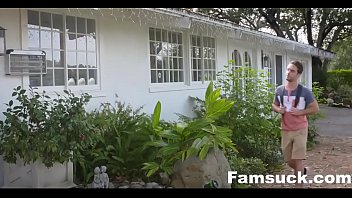 Sexy milf rides stepsons cock