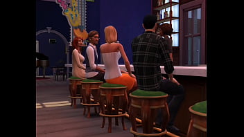 Wife gives stranger blowjob after argument in sims