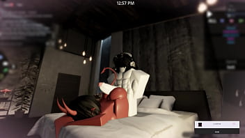 Using my lovense toy to get jerked off by this hot demon girl~ pt 1