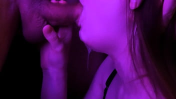 Juicy girl neighbor juicily sucks neighbor's big dick