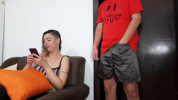 Stepdaughter surprised with blowjob