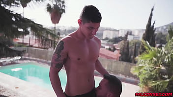 Hunk Latino Bastian Karim Loves Sucking Tyler Berg's Cock thumbnail