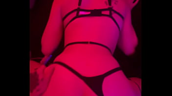 Slut in lingerie fucked from behind