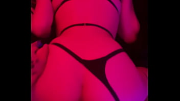 Slut in lingerie fucked from behind