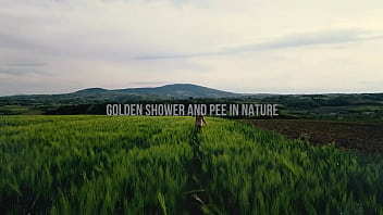 Darcy dark golden shower and pee in the nature