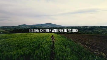 Darcy dark golden shower and pee in the nature
