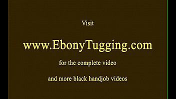 Latex ebony babe tugging hard dick in pov