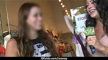 Sexy teen nails her butt on hard dick for cash 4