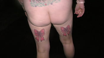 Nz milf argues but told to take out the trash to the street fully naked plus pissing on the way back