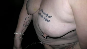 Nz milf argues but told to take out the trash to the street fully naked plus pissing on the way back