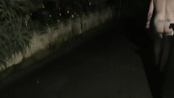 Nz milf argues but told to take out the trash to the street fully naked plus pissing on the way back