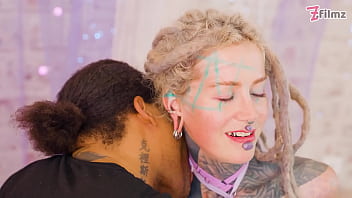 Tattooed girl takes a bbc pounding balls deep in her ass