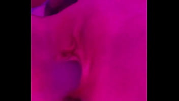 Close up dildo fucking with butt plug in~