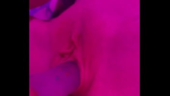 Close up dildo fucking with butt plug in~