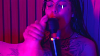 Latin girl sucks her sexy toes with masturbation