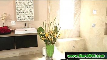 Sexy masseuse covered in nuru gel gives happy ending 11