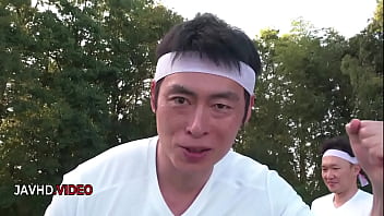 Sensual japanese star sara saijo embraces passion under the stars