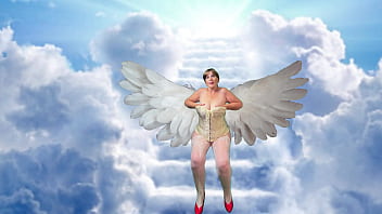 Gilf in elegant corset and gloves masturbates and cums