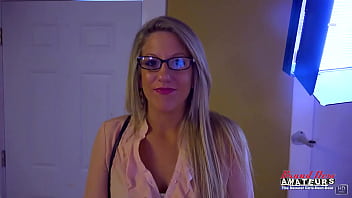 Kinky blonde anya plays with a magic wand to pleasure her wet muff