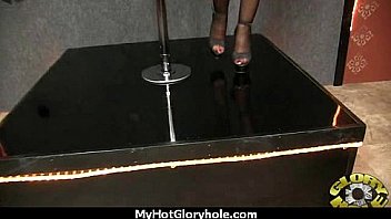 Horny lady enjoys gloryhole cocksucking interracial 27