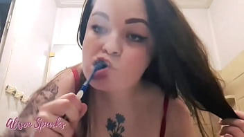 Here's a video for all of the guys who wish they could be my voyeur and watch me do daily activities brushing my t