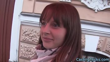 Euro casting amateur sprayed with cum