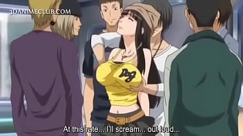 Huge tits subway girl animation