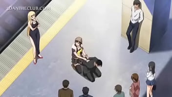 Huge tits subway girl animation